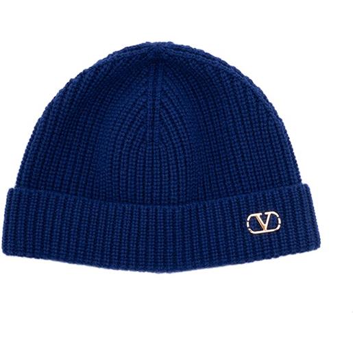 Valentino Garavani metal `vlogo` cachemire knitted beanie