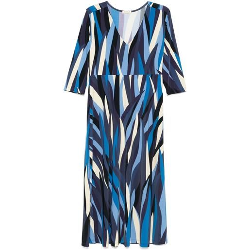 Siyu abito midi con stampa - blu