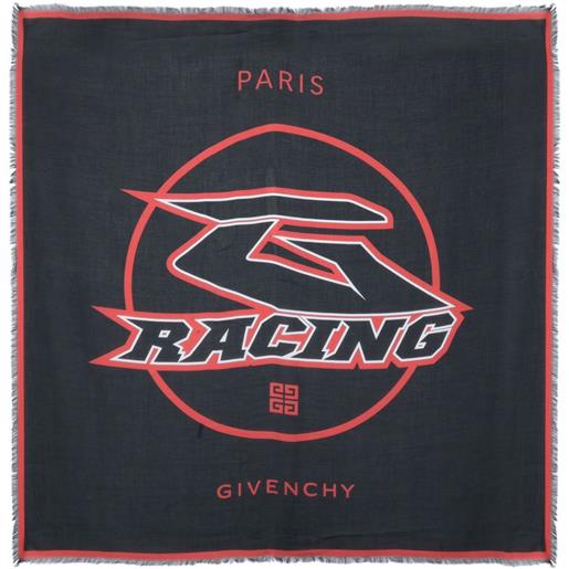 Givenchy foulard quadrato con stampa astratta - nero
