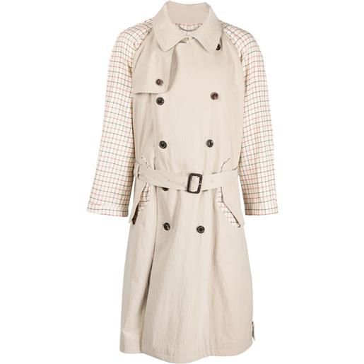 Maison Margiela trench spliced con cintura - toni neutri