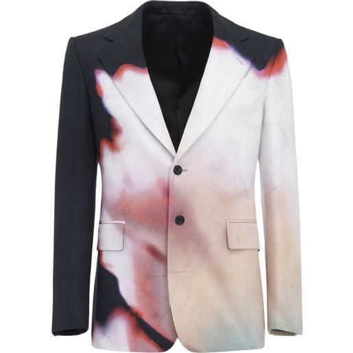 Alexander McQueen blazer monopetto solarised flower - multicolore