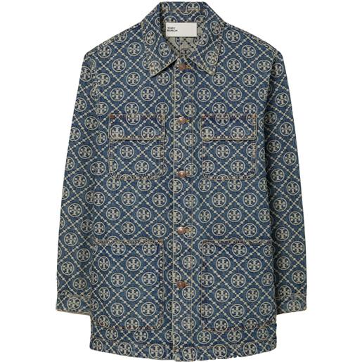 Tory Burch giacca cargo denim - blu