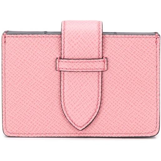 Smythson portacarte panama concertina - rosa