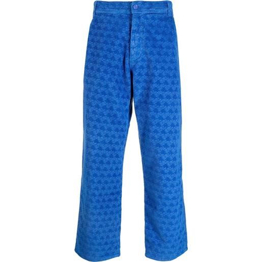 ERL pantaloni con stampa - blu