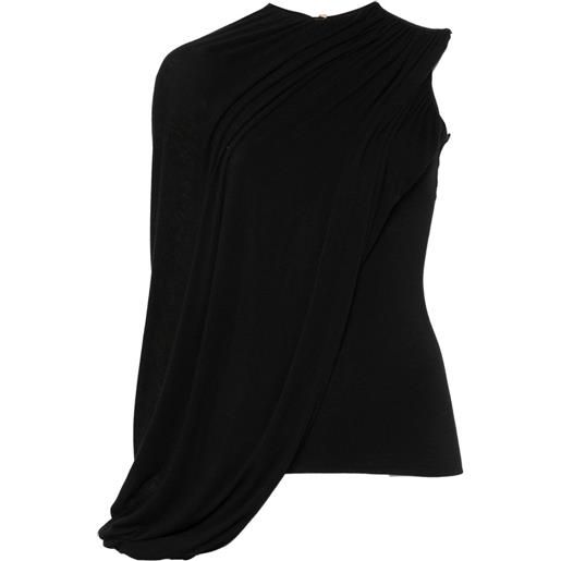 MANURÍ blusa lillies in cashmere - nero