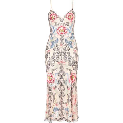 Temperley London abito midi bilbao strappy - rosa