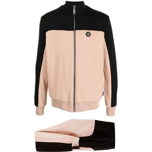 Philipp Plein tuta sportiva con stampa - toni neutri