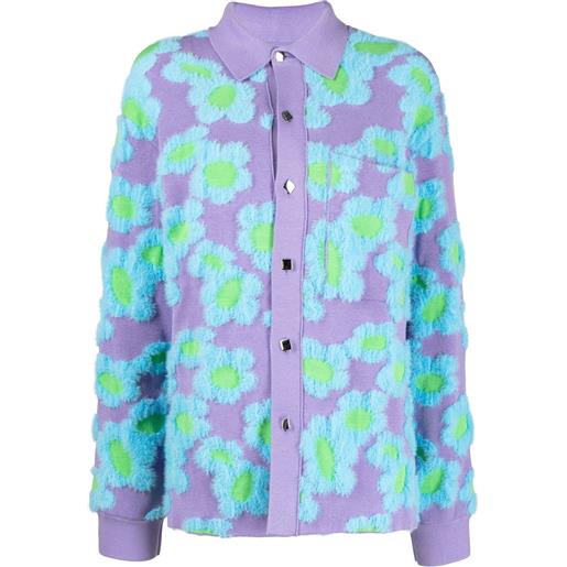 Jacquemus cardigan le chemise neve fleurs - viola