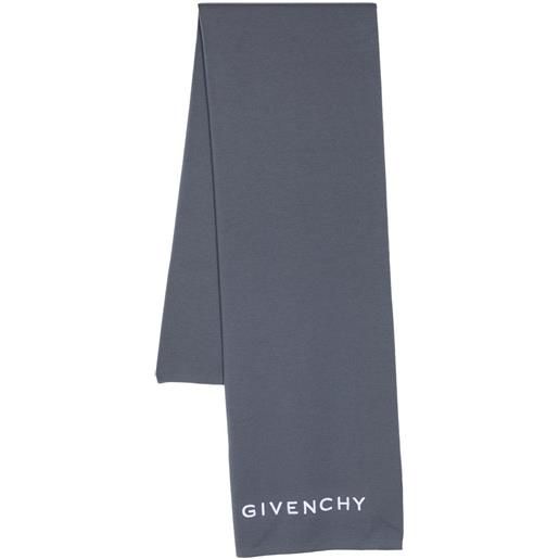 Givenchy sciarpa con ricamo - blu