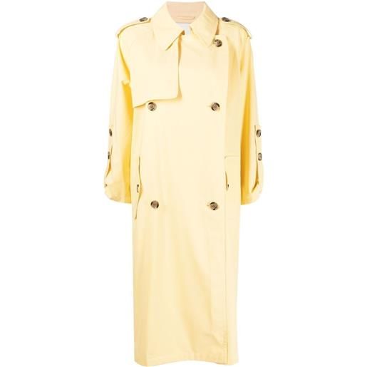 3.1 Phillip Lim cappotto doppiopetto con cintura - giallo