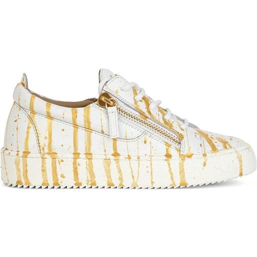 Giuseppe Zanotti sneakers con effetto vernice - bianco