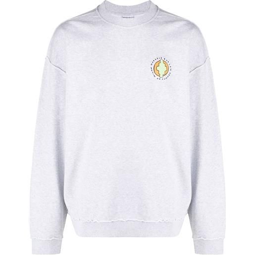 COUNTY OF MILAN felpa sunset bird con logo - grigio