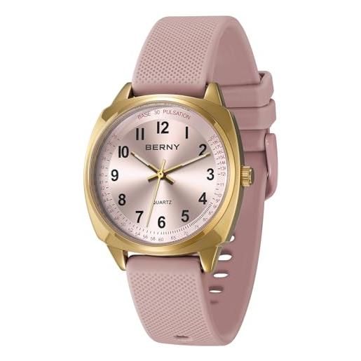 Oidea Orologio Da Infermiere Con Cinturino Elasticizzato – Quadrante 12/24h, Lancetta Secondi Rossa, Data, Leggibilità Istantanea