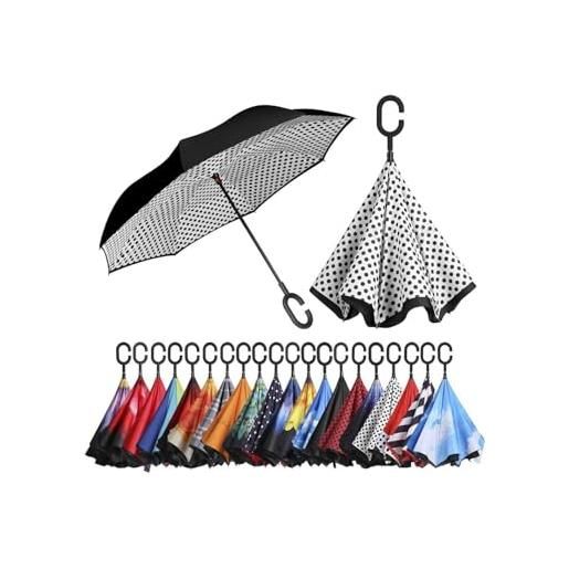 AMAPOLAS 3 x ombrelli con chiusura inversa, comodo reversibile apertura al contrario pioggia - colorazione mista