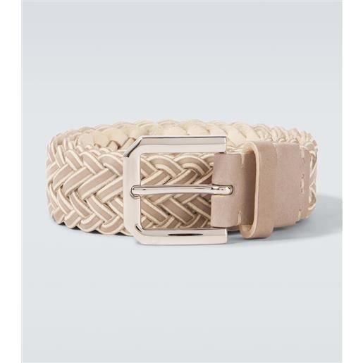 Brunello Cucinelli cintura in suede intrecciato