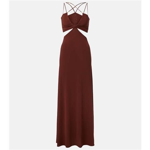Eres abito lungo saba in jersey con cut-out