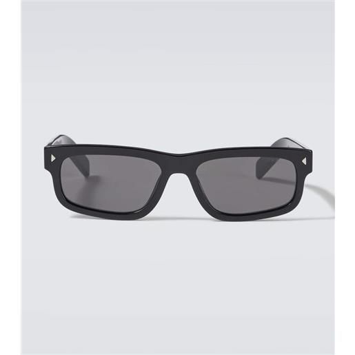 Prada occhiali da sole rettangolari con logo