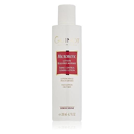 Guinot lotion 200ml microbiotic regulatrice matifiante shine control toning