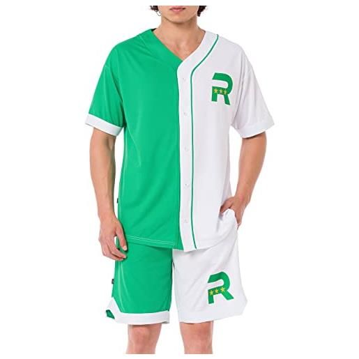RED BRIDGE redbridge set da baseball da uomo, per il tempo libero, da jogging, maglia e pantaloncini, verde-bianco, l