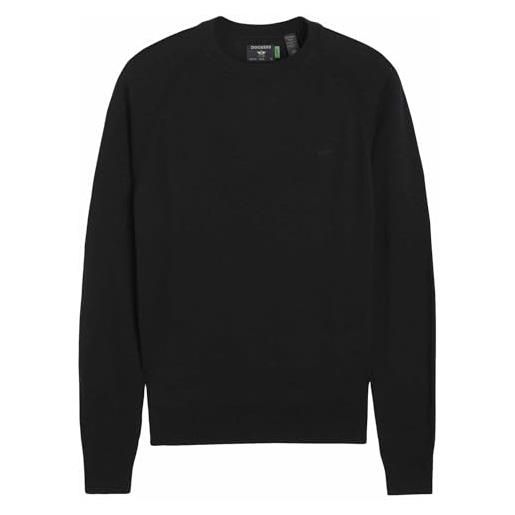 Dockers maglione girocollo da uomo, nuovo bellissimo nero, s