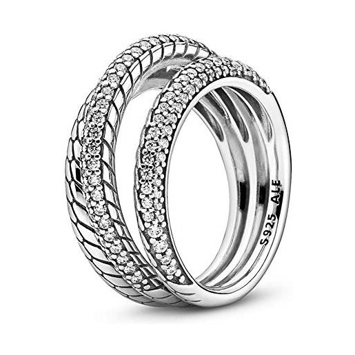 PANDORA anello di dichiarazione donna argento sterling zirconia_cubica - 199083c01-50