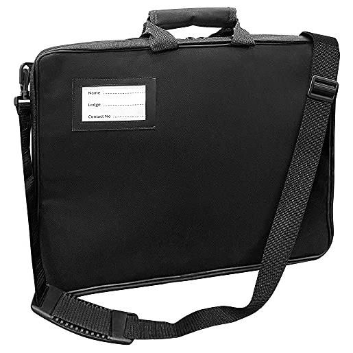 THE MASONIC COLLECTION online masonic regalia - borsa a tracolla per grembiule massonico, in morbida cordura, taglia mm/wm