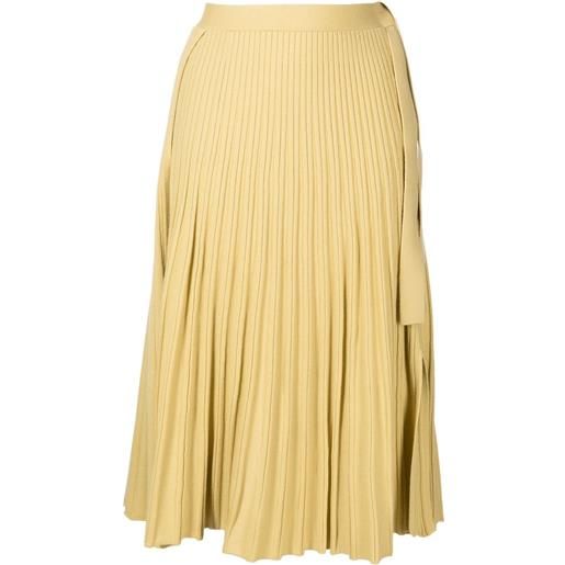 3.1 Phillip Lim gonna midi plissettata - giallo