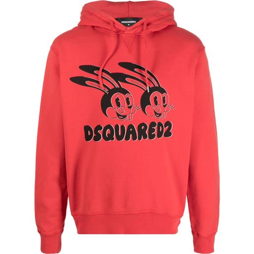 DSQUARED2 felpa con stampa - rosso