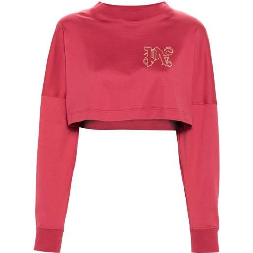 Palm Angels t-shirt con ricamo - rosso