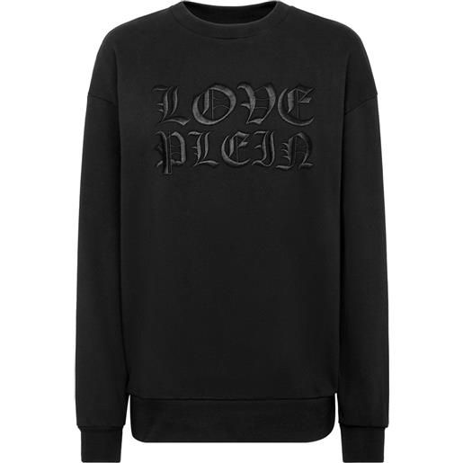 Philipp Plein felpa con applicazione logo - nero