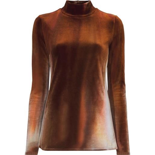 Proenza Schouler top ice dyed in velluto - marrone