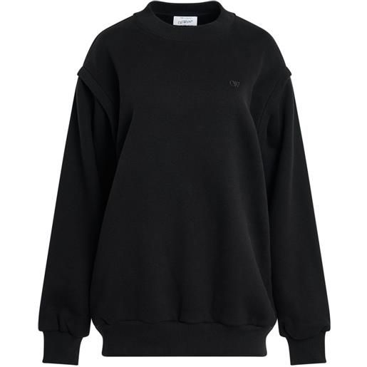 Off-White felpa con ricamo - nero