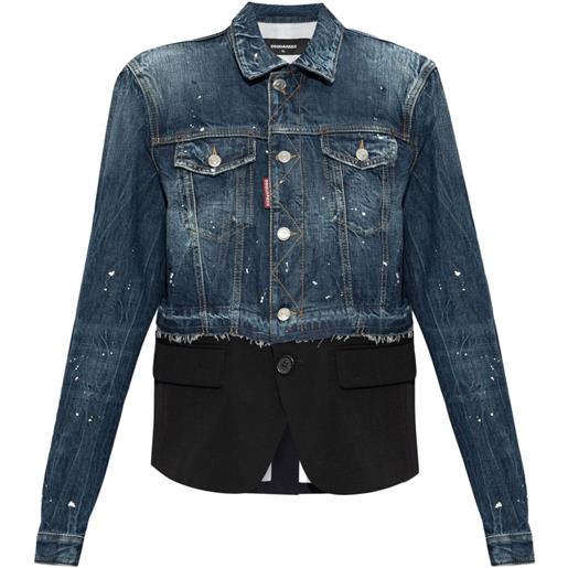 DSQUARED2 giacca con applicazione - blu