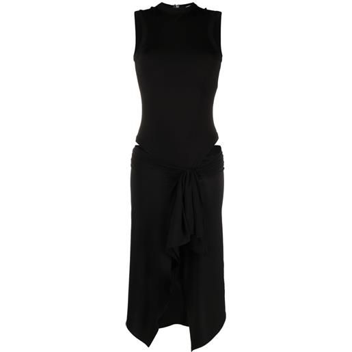 The Attico abito midi smanicato con cut-out - nero