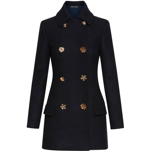 Oscar de la Renta abito stile blazer con bottoni - blu