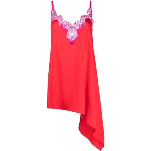 DSQUARED2 abito con bordo in pizzo - rosso