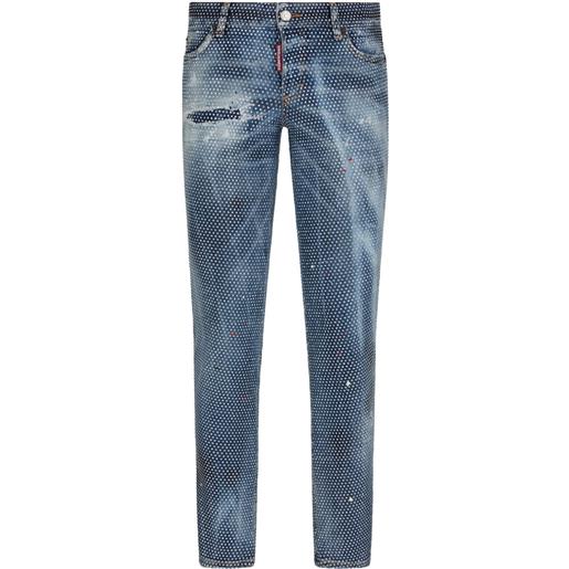 DSQUARED2 jeans con decorazione - blu