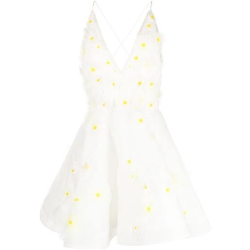 ZIMMERMANN abito corto matchmaker daisy - bianco