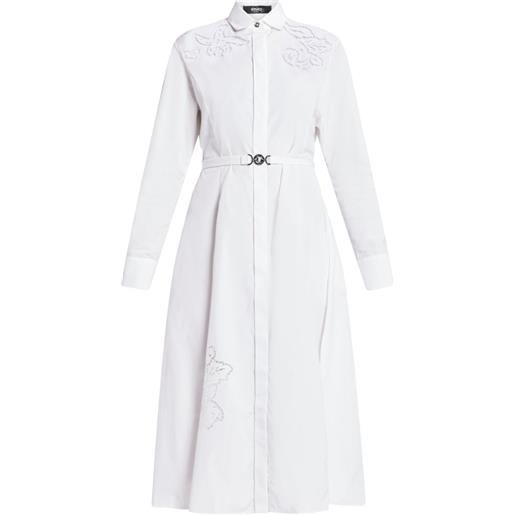 Versace chemisier sangallo con ricamo - bianco