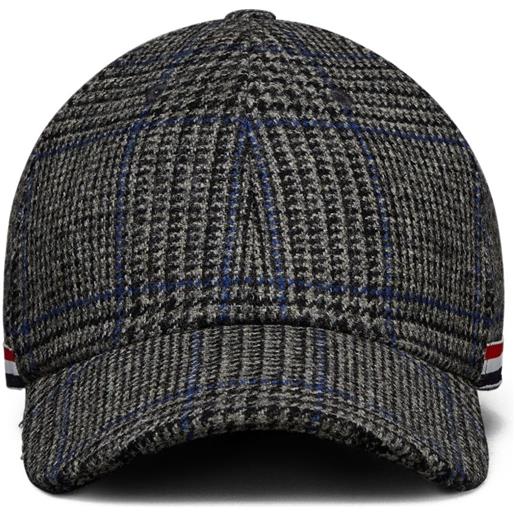 Thom Browne cappello da baseball in twill - grigio