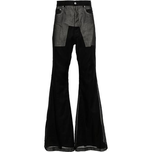 Rick Owens pantaloni svasati lido - nero