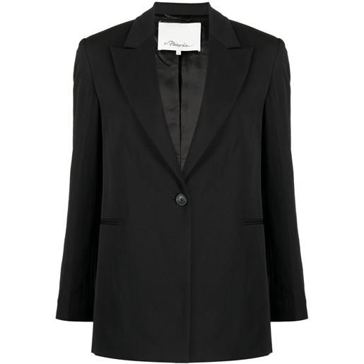 3.1 Phillip Lim blazer monopetto con revers a lancia - nero