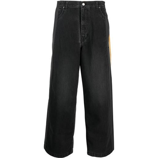 AMBUSH pantaloni a gamba ampia - nero