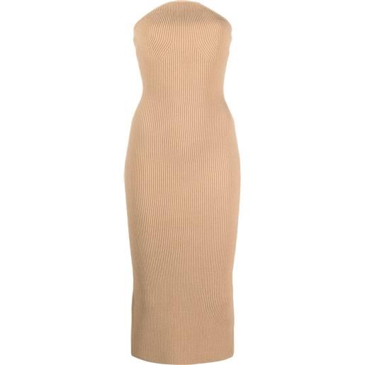 KHAITE abito midi a coste - toni neutri