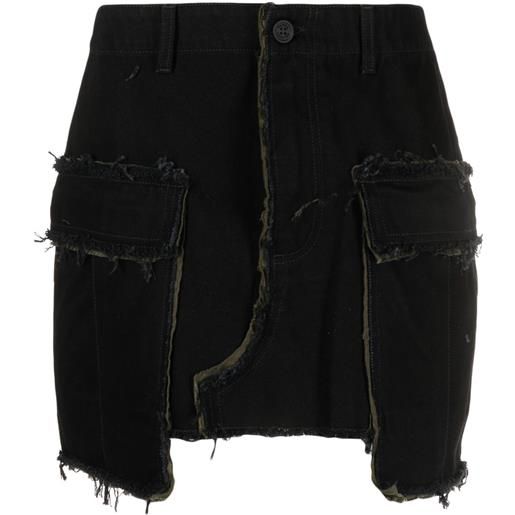 Heron Preston gonna denim rebuilt in stile cargo - nero