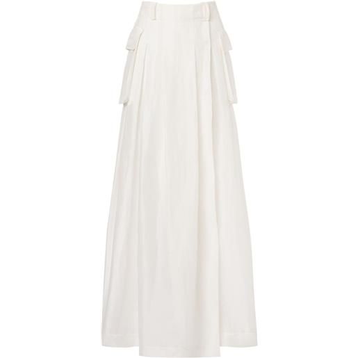 Alberta Ferretti gonna cargo a vita alta - bianco