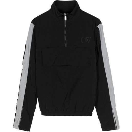 Off-White giacca con ricamo - nero
