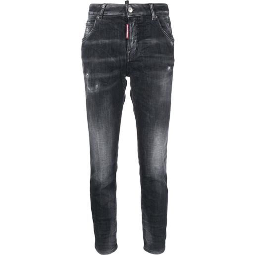 DSQUARED2 jeans cool girl con effetto vissuto - grigio