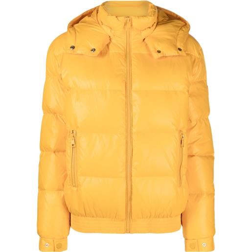 TWINSET piumino con placca logo - giallo