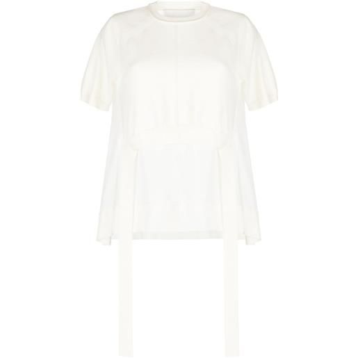 3.1 Phillip Lim top con inserti semi trasparente - bianco